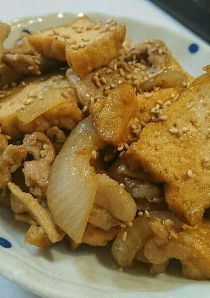 簡単！節約！厚揚げと豚肉の炒め物-レシピのメイン写真