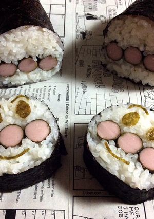 100均容器で、簡単アンパンマン恵方巻き-レシピのメイン写真
