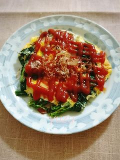 朝食に!ほうれん草とベーコンの卵とじ-レシピのメイン写真