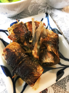 鰯のしそ梅巻き照り焼き-レシピのメイン写真