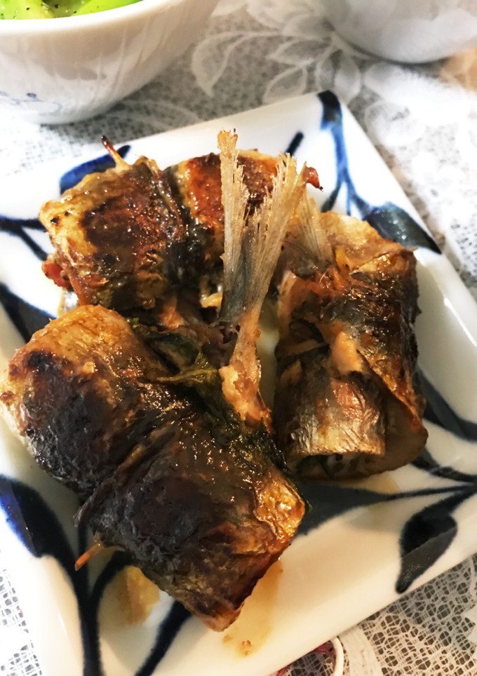 鰯のしそ梅巻き照り焼き-レシピのメイン写真