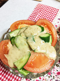 簡単美味しい水菜とレタスとトマトのサラダ-レシピのメイン写真