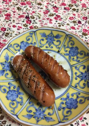 簡単お弁当用粗挽きウィンナー焼き。-レシピのメイン写真