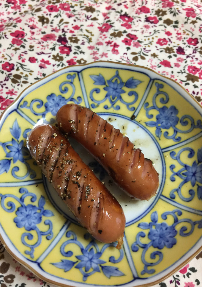 簡単お弁当用粗挽きウィンナー焼き。-レシピのメイン写真