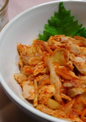 おつまみにピッタリ♪　鶏キムチ-レシピのメイン写真