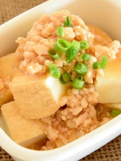 厚揚げのレンジでそぼろ餡-レシピのメイン写真
