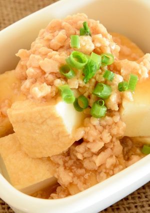 厚揚げのレンジでそぼろ餡-レシピのメイン写真