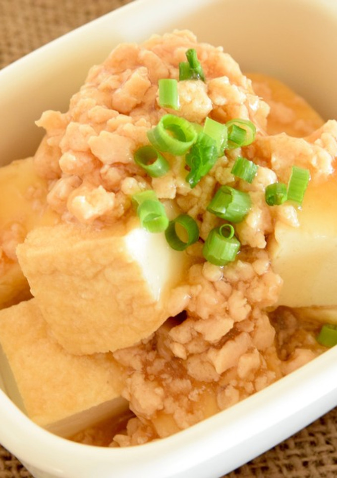 厚揚げのレンジでそぼろ餡-レシピのメイン写真