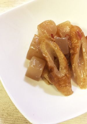簡単♡こんにゃくとちくわの甘辛煮-レシピのメイン写真