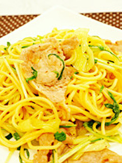 ゆず香る♪豚肉長ねぎパスタ-レシピのメイン写真