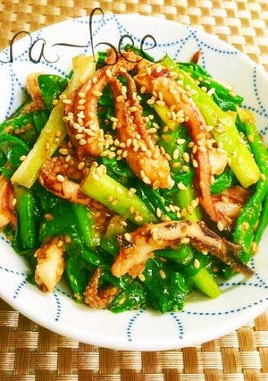 定番和食♡旨いっ!イカとわけぎのぬた-レシピのメイン写真