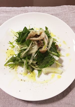 簡単! 水菜ときのこのマリネ-レシピのメイン写真