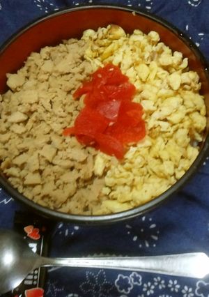 高野豆腐と玉子そぼろの二色丼-レシピのメイン写真