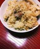 さんまの蒲焼き缶としめじの炊き込みご飯