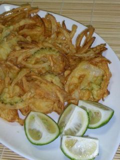 ゴーヤと玉ねぎのかき揚げ-レシピのメイン写真