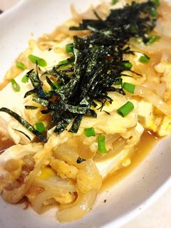 簡単♡豆腐と揚玉の卵とじ♪おつまみにも☆-レシピのメイン写真