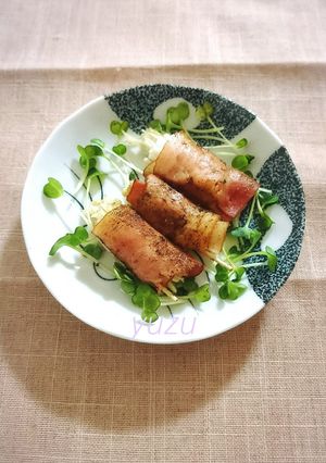 カレー味で♪ベーコンのエノキ巻き-レシピのメイン写真