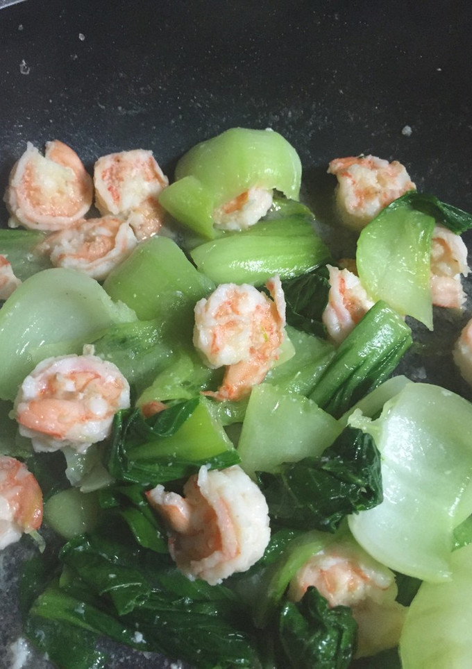 5分クック！海老とちんげん菜のアジア風味-レシピのメイン写真