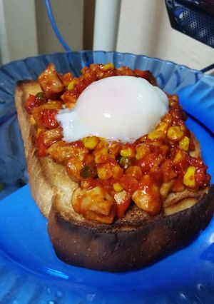 オム放棄トースト！(ﾉ´∀｀*)-レシピのメイン写真