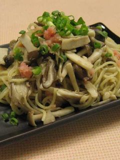 パスタ風きのことたらこの焼きそば-レシピのメイン写真