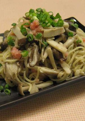 パスタ風きのことたらこの焼きそば-レシピのメイン写真