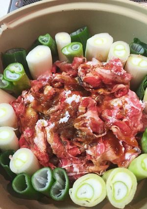 ビジュアル鍋 スタンディングネギすき焼き-レシピのメイン写真