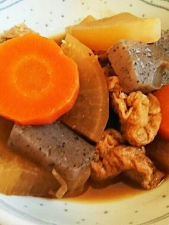 大根、人参、こんにゃく、油揚げのみそ煮-レシピのメイン写真