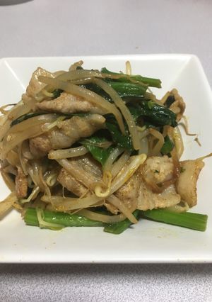 モヤシと豚肉のカレー炒め-レシピのメイン写真