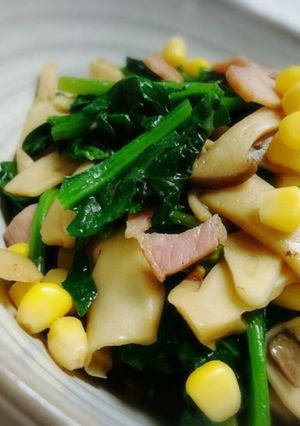 ほうれん草とエリンギのバター醤油炒め！-レシピのメイン写真