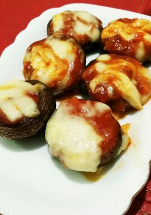 椎茸のミートソースオーブントースター焼き-レシピのメイン写真