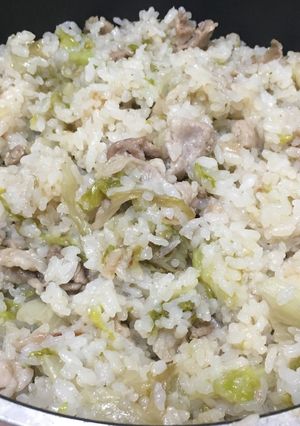 豚肉とたっぷりレタスの簡単炒飯-レシピのメイン写真