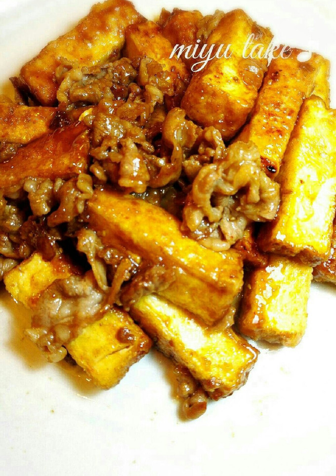 絹揚げと牛肉の焼肉のタレ焼き♪-レシピのメイン写真