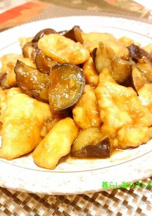 鶏胸肉と茄子の炒め煮-レシピのメイン写真