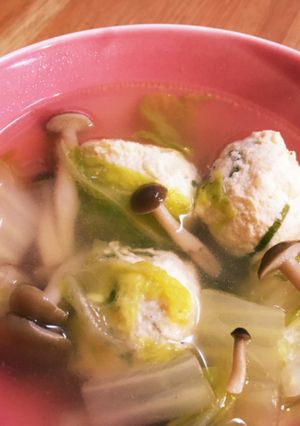 糖質制限♪ふわふわ鶏団子スープ-レシピのメイン写真