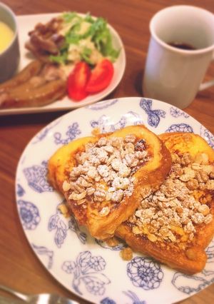 カリカリふわふわの朝食フレンチトースト-レシピのメイン写真