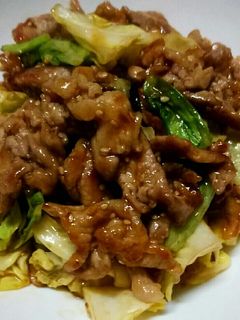 ☆豚肉 キャベツ 長ネギゴマ味噌炒め♡-レシピのメイン写真