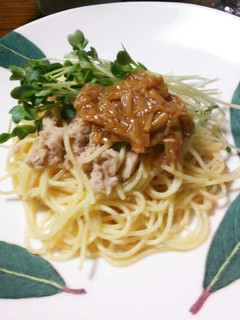 ナメコの瓶詰めとシーチキンの和風パスタ-レシピのメイン写真