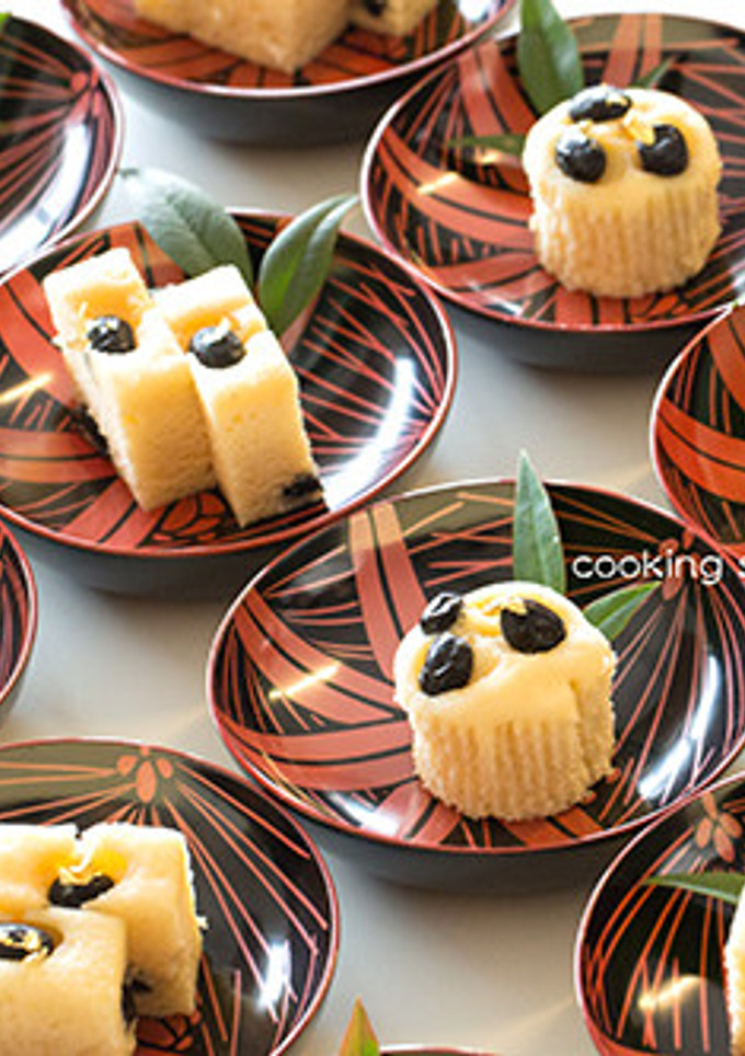 簡単おいしい☆黒豆蒸ケーキデザート　-レシピのメイン写真