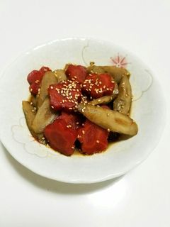 簡単副菜!金時人参と牛蒡のきんぴら風煮物-レシピのメイン写真