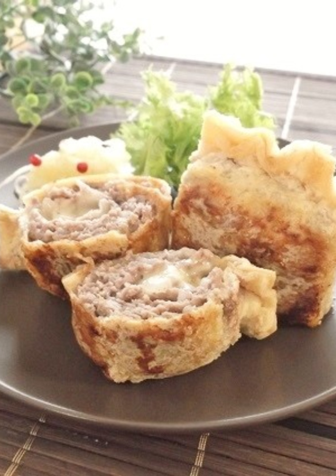 あげで揚げない！チーズメンチ風焼き巾着-レシピのメイン写真