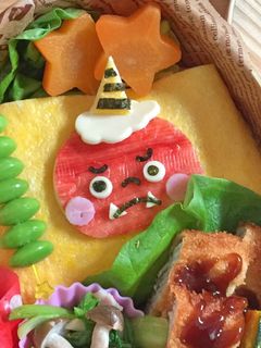 節分☆簡単♩オムライス☆赤鬼☆キャラ弁-レシピのメイン写真