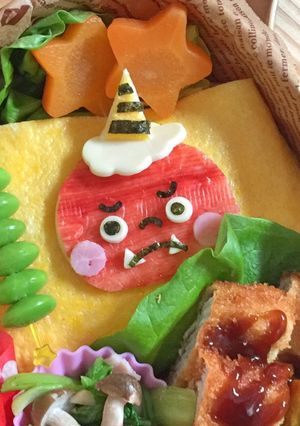 節分☆簡単♩オムライス☆赤鬼☆キャラ弁-レシピのメイン写真