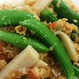 スナップえんどう☆秘密のイカ天?卵とじ