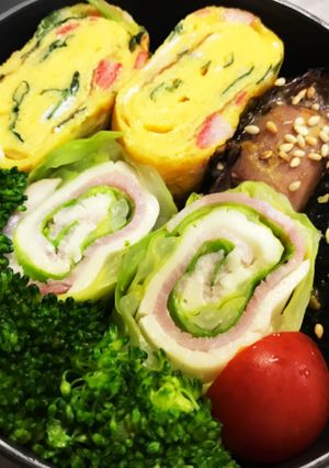 ベーコンとチーズのキャベツ巻き♪お弁当♪-レシピのメイン写真