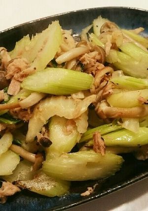 糖質オフ セロリとツナの炒めもの-レシピのメイン写真