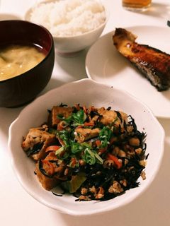 厚揚げとひじきの鶏そぼろ煮-レシピのメイン写真