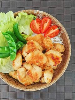 簡単節約☆鶏胸肉の揚げない麺つゆ唐揚げ。-レシピのメイン写真