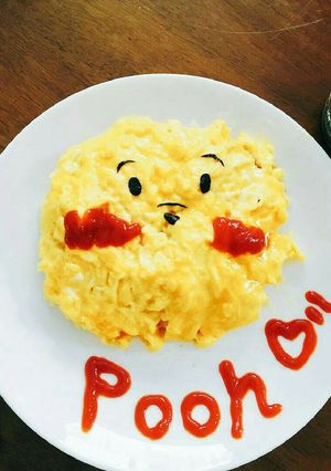 難しいの嫌い！！プーさんオムライス♡-レシピのメイン写真