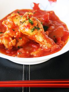 簡単☆手羽元と玉ねぎのトマト煮-レシピのメイン写真