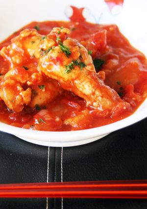 簡単☆手羽元と玉ねぎのトマト煮-レシピのメイン写真